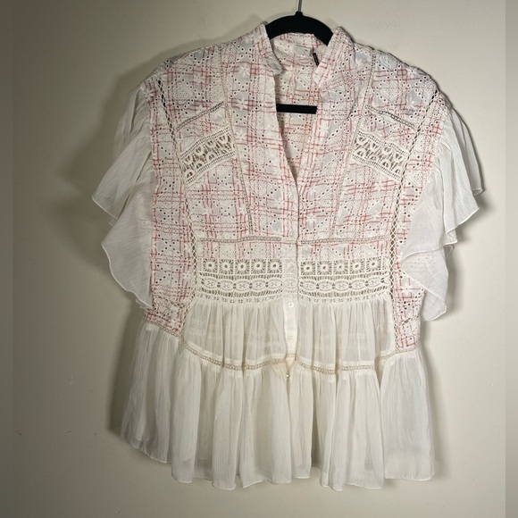 Anthropologie Lindy Popover Blouse, by Akemi + Kin Ivory Women’s Sz S
Crochet - Picture 4 of 10